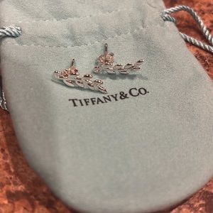 Paloma Picasso: Olive Leaf Climber Earrings Sterling Silver